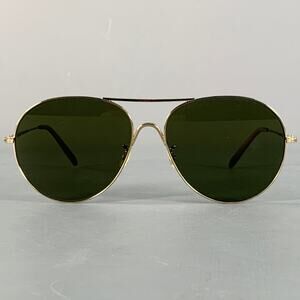 OLIVER PEOPLES Rockmore Gold Engraved Metal Aviator Sunglasses